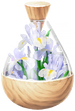 A full jar of white iris petals from Pikmin Bloom.