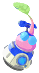 Lifelog artwork of a Winged Special Decor Pikmin with Pikmin 4 Spaceship decor from Pikmin Bloom.