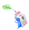Lifelog artwork of a Blue Shrines and Temples Decor Pikmin with Fortune decor from Pikmin Bloom.