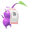 Lifelog artwork of a Purple Shrines and Temples Decor Pikmin with Fortune decor from Pikmin Bloom.