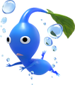 Artwork of a Blue Pikmin swimming.