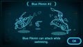 The data file explaining Blue Pikmin's swimming.