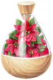 A full jar of red poinsettia petals from Pikmin Bloom.