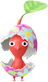A Red Special Decor Pikmin with Easter Egg decor from Pikmin Bloom.