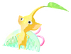 Lifelog artwork of a Yellow Hair Salon Decor Pikmin with Scissors (Rare) decor from Pikmin Bloom.