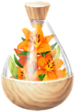 A full jar of red lily petals from Pikmin Bloom.