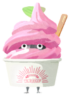 Lifelog artwork of a Rock Special Decor Pikmin with Ice Cream: Classic decor from Pikmin Bloom.