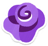 Lifelog artwork of a blue anniversary rose from Pikmin Bloom.