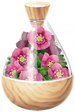 A full jar of red helleborus petals from Pikmin Bloom.
