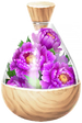 A full jar of blue peony petals from Pikmin Bloom.