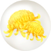 Yellow chrysanthemum nectar from Pikmin Bloom.