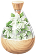 A full jar of white poinsettia petals from Pikmin Bloom.