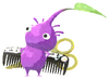 Lifelog artwork of a Purple Hair Salon Decor Pikmin with Scissors (Rare) decor from Pikmin Bloom.