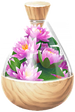 A full jar of red water lily petals from Pikmin Bloom.