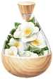 A full jar of white camellia petals from Pikmin Bloom.