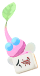 Lifelog artwork of a Winged Special Decor Pikmin with Mahjong Tile decor from Pikmin Bloom.