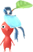 A Red Special Decor Pikmin with Reverse Valentine's Day Sticker decor from Pikmin Bloom.