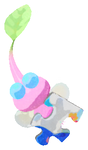 Lifelog artwork of a Winged Special Decor Pikmin with Puzzle: 2023 Summer Memories decor from Pikmin Bloom.