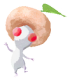 Lifelog artwork of a White Sweetshop Decor Pikmin with Donut decor from Pikmin Bloom.