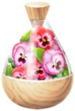 A full jar of red pansy petals from Pikmin Bloom.
