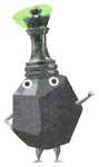 Lifelog artwork of a Rock Special Decor Pikmin with Chess Piece decor from Pikmin Bloom.