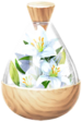 A full jar of white lily petals from Pikmin Bloom.