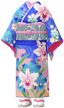 "Kimono (Blue Cattleya)" Mii costume in Pikmin Bloom.