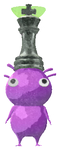 Lifelog artwork of a Purple Special Decor Pikmin with Chess Piece decor from Pikmin Bloom.