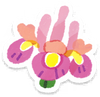 Lifelog artwork of a red iris from Pikmin Bloom.